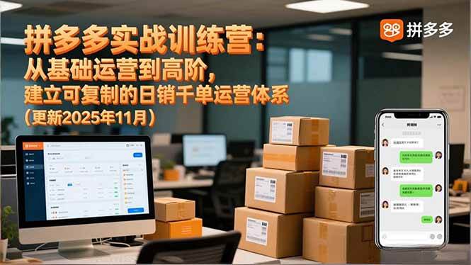 图片[1]-（16700期）拼多多实战训练营：从基础运营到高阶，建立可复制的日销千单运营体系（更新11月）