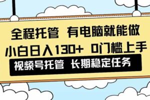（16652期）全程托管 解放双手，小白日入130+，视频号 0门槛上手实操-麦资源网
