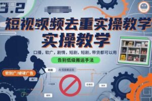 短视频去重实操教学，口播-软广-硬广-剧情-短剧-带货都可以用，告别低级搬运手法-麦资源网