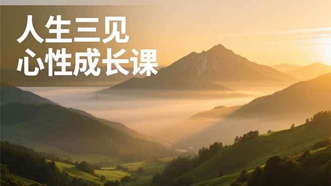 图片[1]-（16897期）人生三见心性成长课，见天地众生自己，搞透人性安顿身心，活出清晰自我，内在富足无价