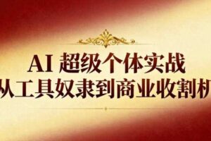 AI超级个体实战：从工具奴隶到商业收割机-麦资源网