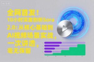 全网首发！10小时深度剖析Sora 2.0：从核心基础到AI视频场景实战，一次讲透，毫无保留-麦资源网