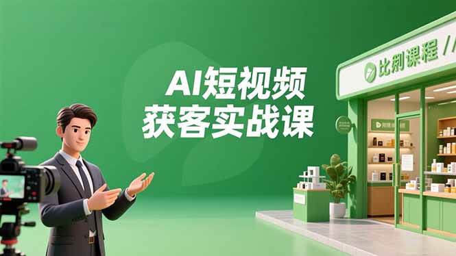 图片[1]-（16747期）AI短视频获客实战课，数字人创作、实体行业应用、精准引流，30天获取客源月入6万+