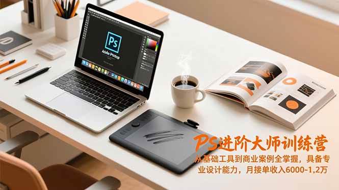 图片[1]-（16868期）PS进阶大师训练营，从基础工具到商业案例全掌握，具备专业设计能力，月接单收入6000-1.2万