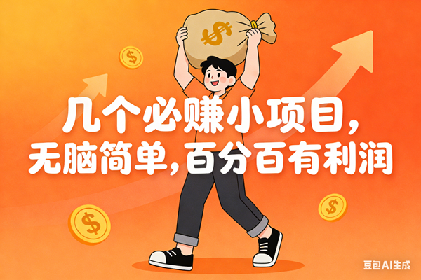图片[1]-（16918期）几个必赚小项目，无脑简单，百分百有利润，副业首选，日入200+