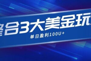 （16832期）整合现在市面上的3种美金，赚钱玩法，3种模式。单日产值·100U+-麦资源网