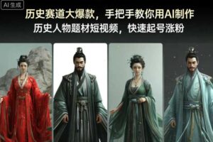 历史赛道大爆款，手把手教你用AI制作历史人物题材短视频，快速起号涨粉-麦资源网