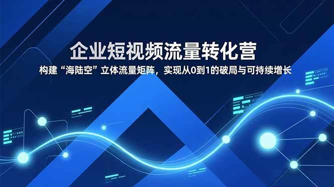图片[1]-（16959期）企业短视频流量转化营，构建“海陆空”立体流量矩阵，实现从0到1的破局与可持续增长