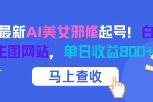 12月最新AI美女邪修起号！白嫖4K生图网站，单日收益8张+-麦资源网