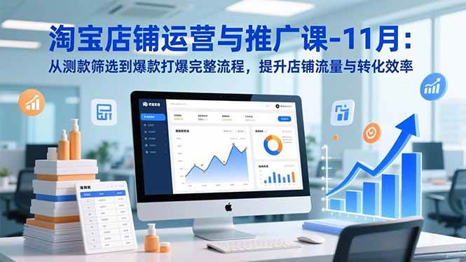 图片[1]-（16714期）淘宝店铺运营与推广课-11月：从测款筛选到爆款打爆完整流程，提升店铺流量与转化效率