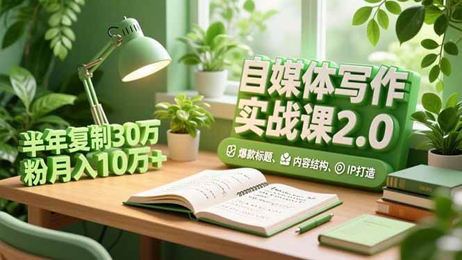 图片[1]-（16734期）自媒体写作实战课2.0，爆款标题、内容结构、IP打造，半年复制30万粉月入10万+
