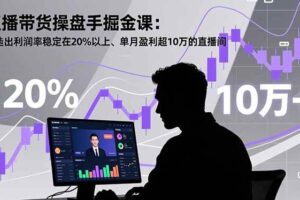 （16727期）直播带货操盘手掘金课：打造出利润率稳定在20%以上、单月盈利超10万的直播间-麦资源网