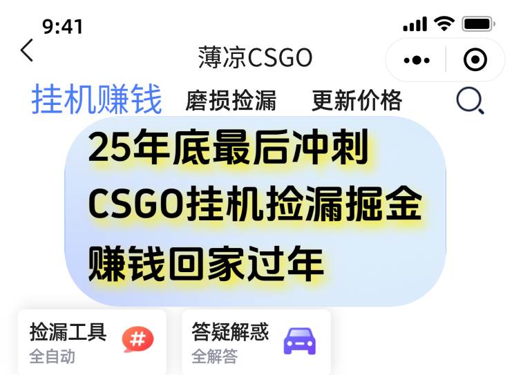 图片[1]-（16735期）12月年底抓紧最后一个月，用CSGO游戏挂机捡漏掘金赚钱掘金，一部手机轻松日入500+