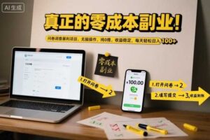 真正的零成本副业！问卷调查暴利项目，无脑操作，纯0撸，收益稳定，每天轻松日入100+【揭秘】-麦资源网