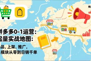 （17085期）拼多多0-1运营：起量实战地图：选品，上架，推广，三模块从零到日销千单-麦资源网