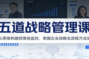 五道战略管理课：从思维构建到落地监控，掌握企业战略全流程方法论-麦资源网
