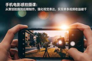 （17273期）手机电影感拍摄课：从策划拍摄到后期制作，强化视觉表达，实现单条视频收益破千-麦资源网
