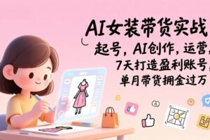 （17117期）AI女装带货实战班（更新）：起号，AI创作，运营，7天打造盈利账号，单月带货佣金过万-麦资源网