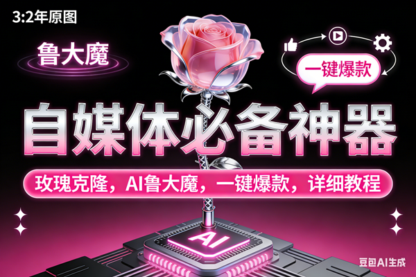 图片[1]-（17153期）玫瑰克隆神器，ai鲁大魔，自媒体必备工具，一键爆款神器，详细教程。