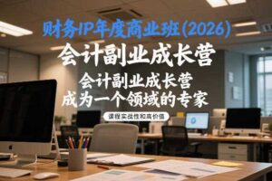 财务IP年度商业班(2026)，会计副业成长营，成为一个领域的专家-麦资源网