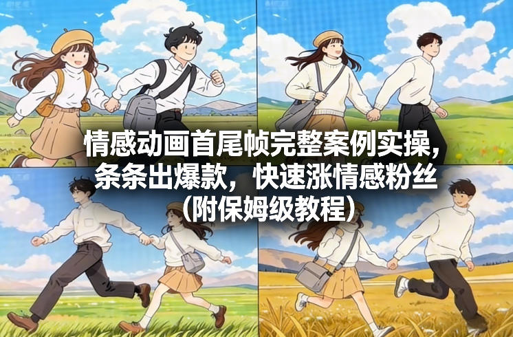 情感动画首尾帧完整案例实操，条条出*，快速涨情感粉丝（附保姆级教程）