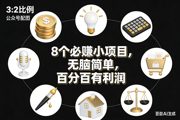 图片[1]-（17101期）8个必赚小项目，无脑简单，百分百有利润，副业首选，日入300+