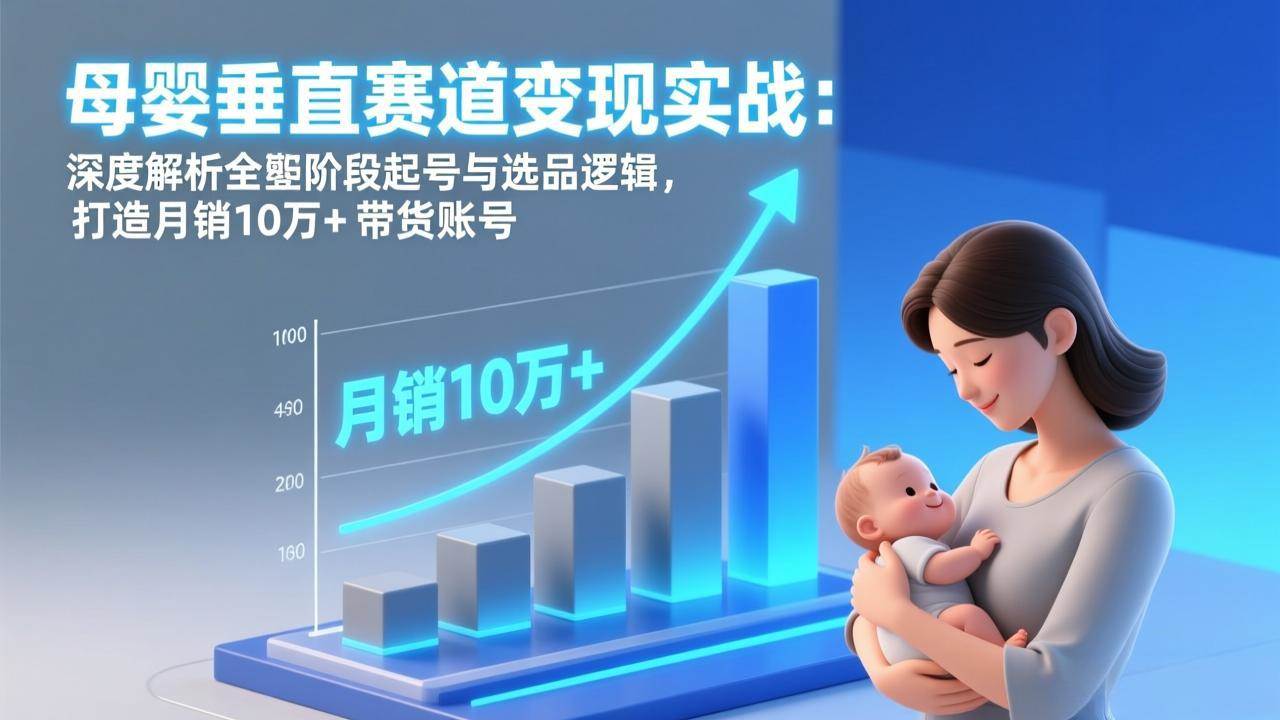图片[1]-（17233期）母婴垂直赛道变现实战：深度解析三大阶段起号与选品逻辑，打造月销10万+带货账号