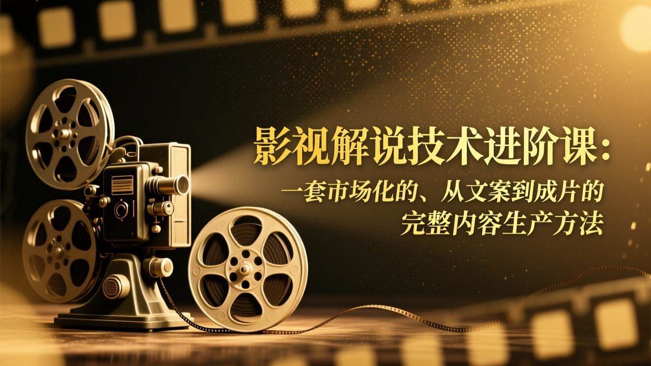 图片[1]-（17185期）影视解说技术进阶课：一套市场化的、从文案到成片的完整内容生产方法