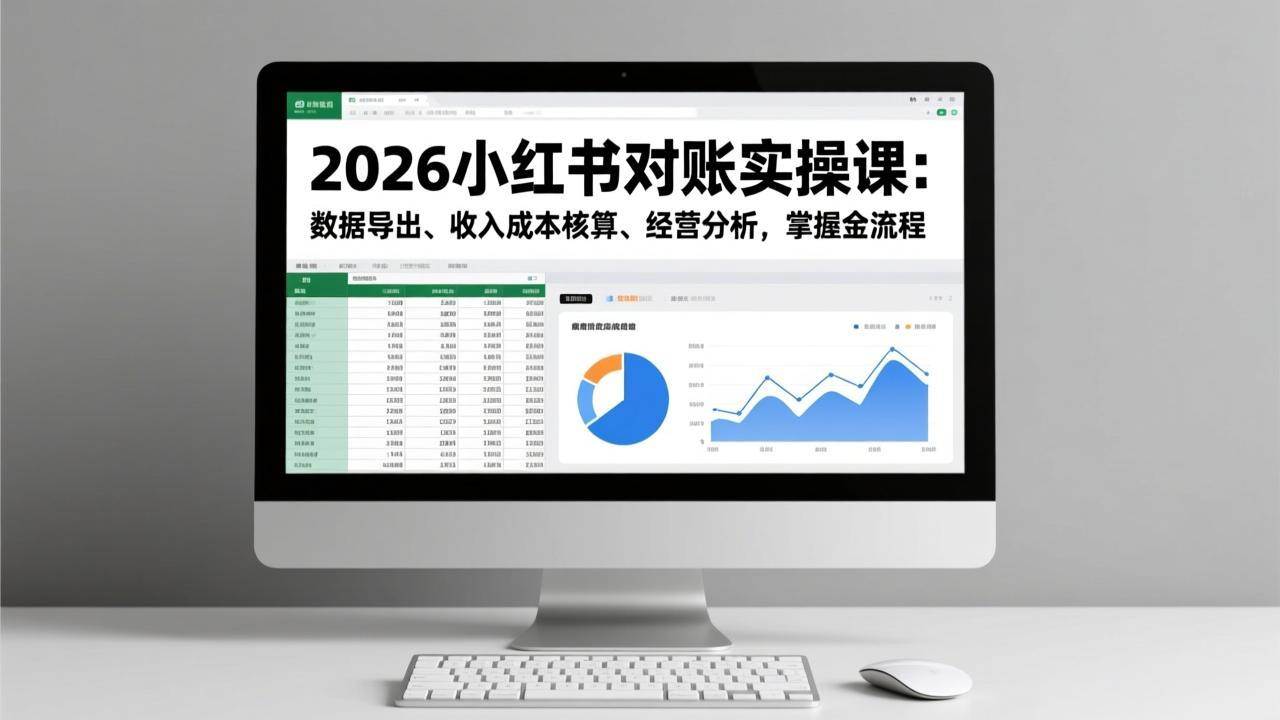 图片[1]-（17071期）2026小红书对账实操课：数据导出、收入成本核算、经营分析，掌握全流程