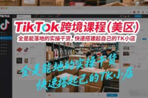 TikTok跨境课程（美区），全是能落地的实操干货，快速搭建起自己的TK小店-麦资源网