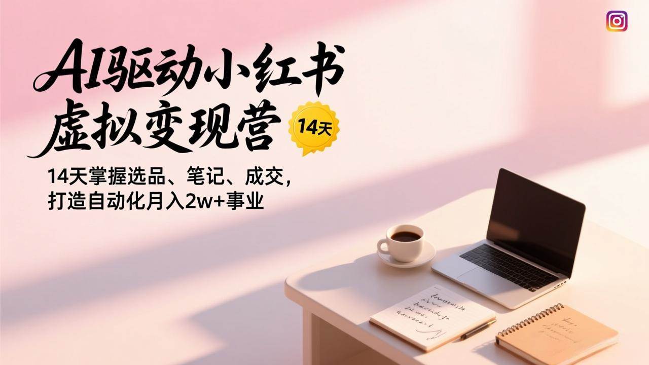 图片[1]-（17204期）AI驱动小红书虚拟变现营，14天掌握选品、笔记、成交，打造自动化月入2w+事业