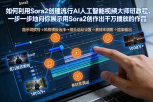 如何利用Sora2创建流行AI人工智能视频大师班，一步一步地向你展示用Sora2创作出千万播放的作品-麦资源网