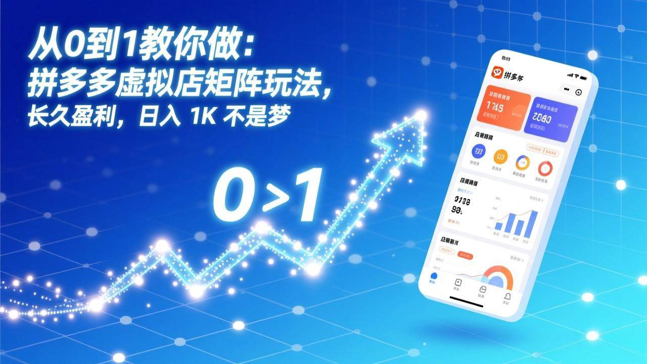 图片[1]-（17205期）从0到1教你做：拼多多虚拟店矩阵玩法，长久盈利，日入 1K 不是梦