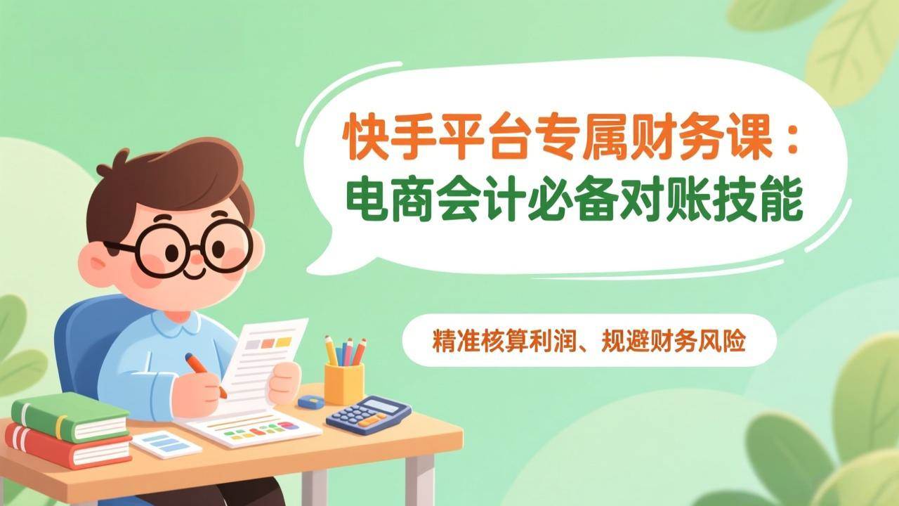 图片[1]-（17167期）快手平台专属财务课：电商会计必备对账技能，精准核算利润、规避财务风险