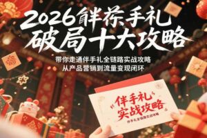 2026伴手礼破局十大攻略，带你走通伴手礼全链路实战攻略，从产品营销到流量变现闭环-麦资源网