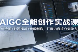 AIGC全能创作实战课：AI绘画+影视视听+音乐制作，打造内容核心竞争力-麦资源网