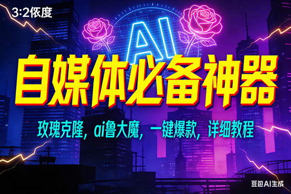 图片[1]-（17136期）玫瑰克隆神器，ai鲁大魔，自媒体必备工具，一键爆款神器，详细教程