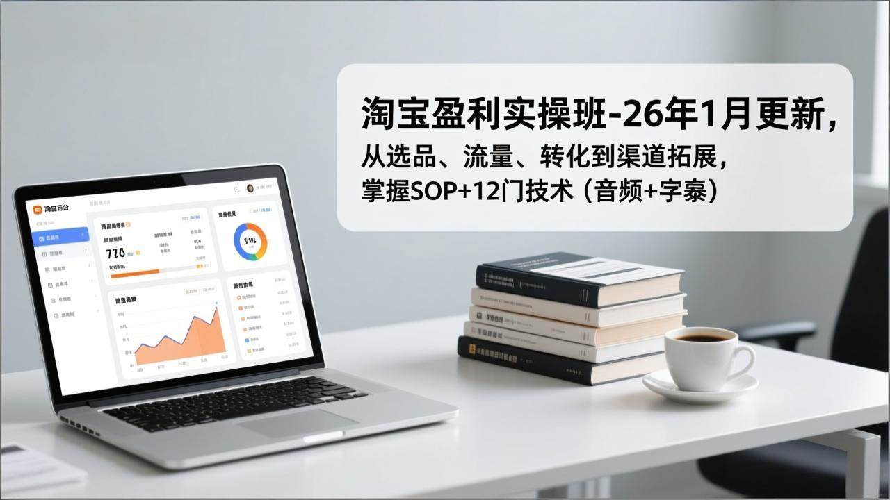 图片[1]-（17105期）淘宝盈利实操班-26年1月更新，从选品、流量、转化到渠道拓展，掌握SOP+12门技术（音频+字幕）