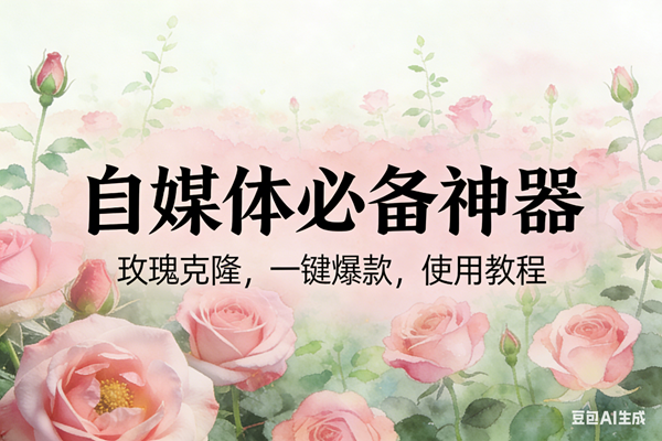 图片[1]-（17115期）玫瑰克隆神器，ai鲁大魔，自媒体必备工具，一键爆款神器，详细教程
