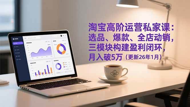 图片[1]-（17080期）淘宝高阶运营私家课：选品、爆款、全店动销，三模块构建盈利闭环，月入破5万（更新26年1月）