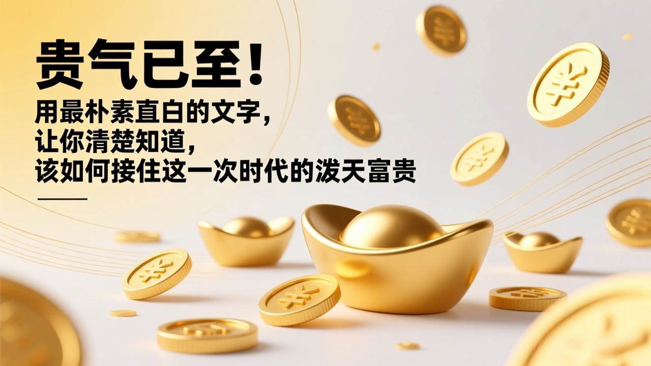 图片[1]-（17049期）付费文章：贵气已至！用最朴素直白的文字，让你清楚知道，该如何接住这一次时代的泼天富贵