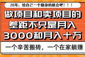 为什么卖项目能轻松月入10个W，而做项目却真正賺不到什么钱？原因竟然是这个！【揭秘】-麦资源网
