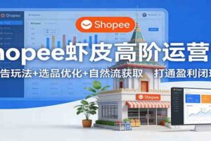 Shopee虾皮高阶运营课：广告玩法+选品优化+自然流获取，打通盈利闭环-麦资源网