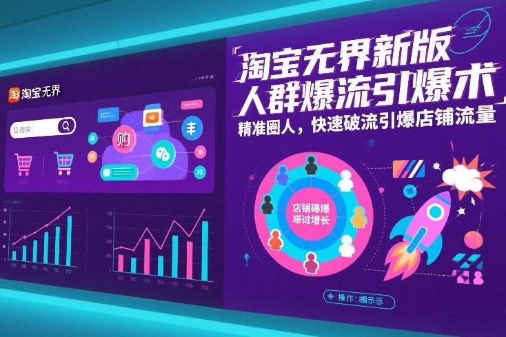 淘宝*新版人群爆流引爆术，*圈人，快速破流引爆店铺流量