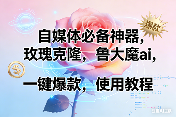 图片[1]-（17261期）玫瑰克隆神器，ai鲁大魔，自媒体必备工具，一键爆款神器，详细教程。