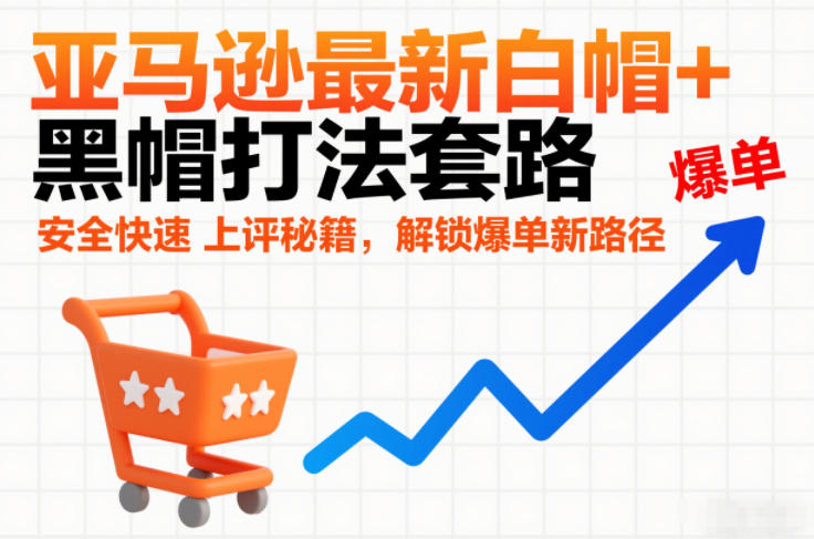 亚马逊*白帽+黑帽打法套路，*快速上评秘籍，解锁爆单新路径