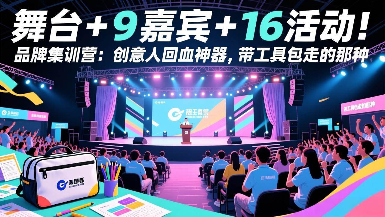 图片[1]-（17413期）舞台 + 9 嘉宾 + 16 活动！品牌集训营：创意人回血神器，带工具包走的那种