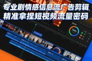 专业剧情感信息流广告剪辑，精准拿捏短视频流量密码-麦资源网