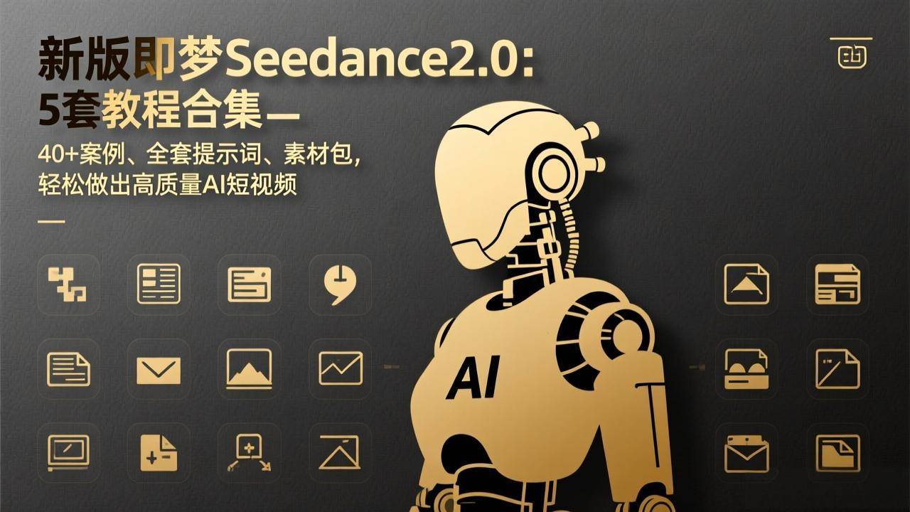 图片[1]-（17398期）新版即梦Seedance2.0：5套教程合集，40+案例、全套提示词、素材包，轻松做出高质量AI短视频