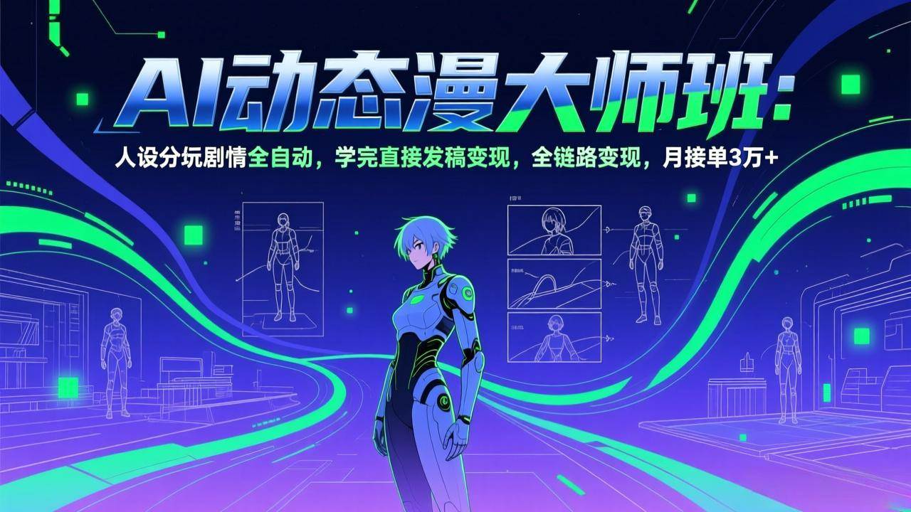 图片[1]-（17402期）AI动态漫剧大师班：人设分镜剧情全自动，学完直接发稿变现，全链路变现，月接单3万+